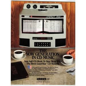 1980s Rowe AMI CD Wallette Jukebox Flyer Vintage Music Ephemera